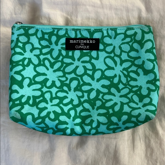 Marimekko Handbags - Marimekko Clinique green blue makeup bag